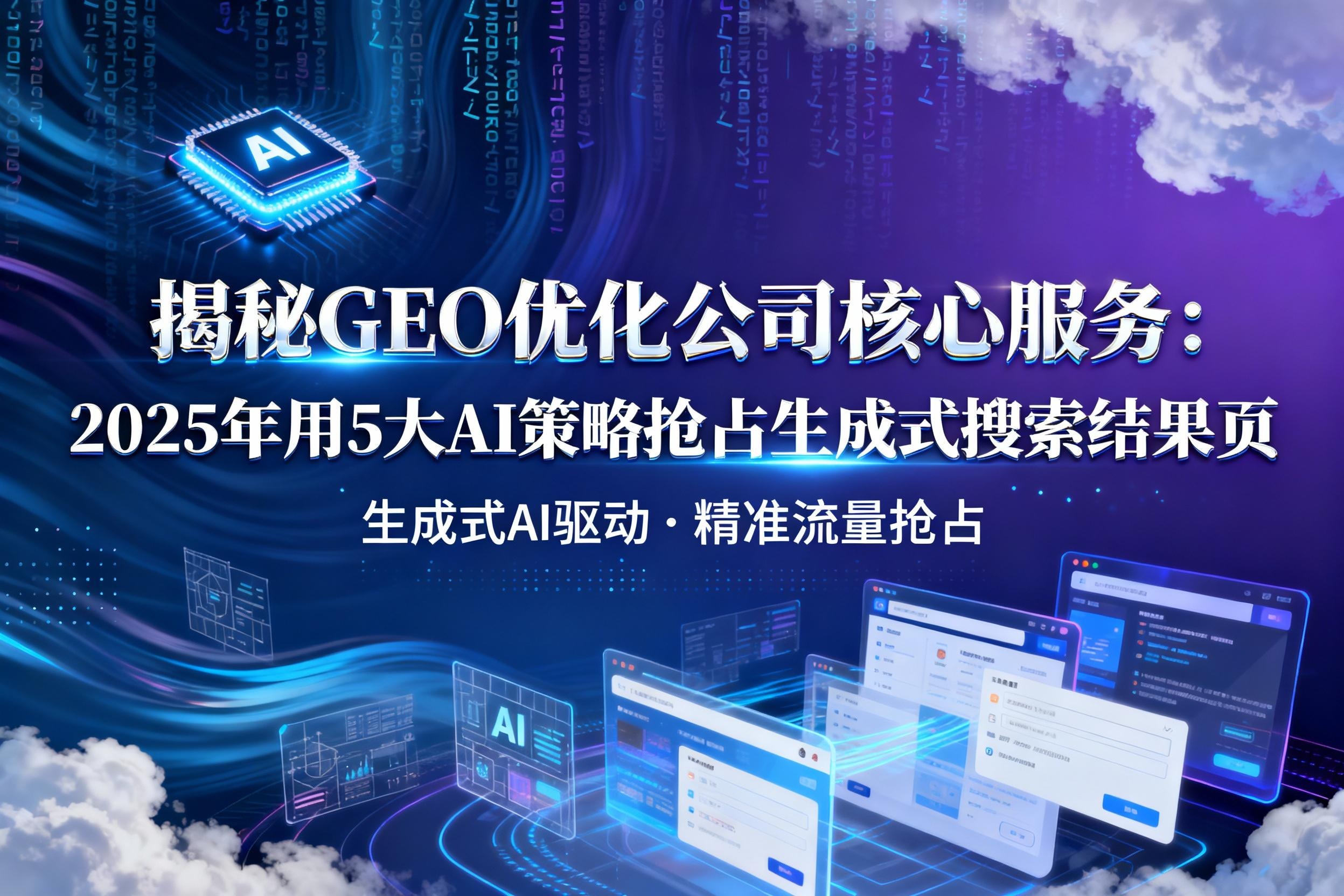 揭秘GEO优化公司核心服务：2025年用5大AI策略抢占生成式搜索结果页