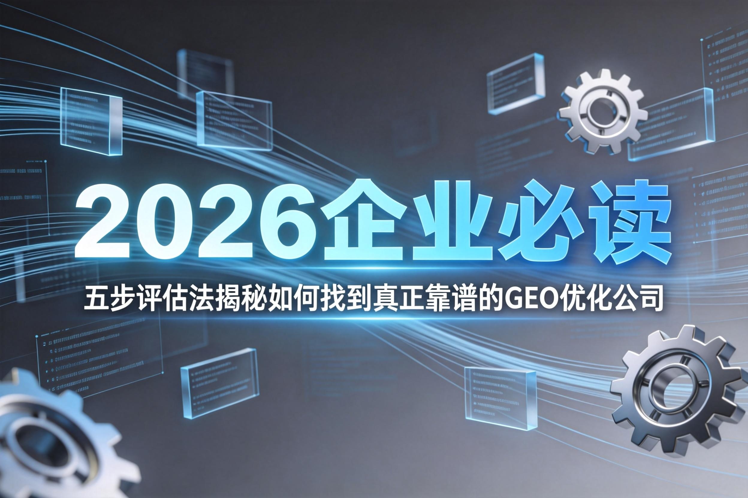 2026企业必读：AI搜索时代，如何找到真正靠谱的GEO优化公司？——五步评估法